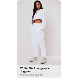 White Sweatpants Jogger